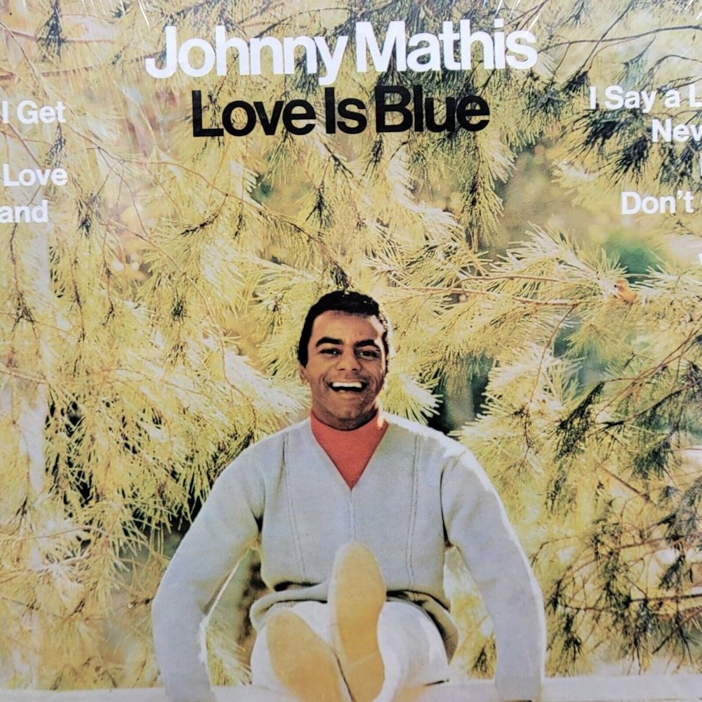 Johnny Mathis Love Is Blue Vinyl Record Tested - Picture 2 of 7